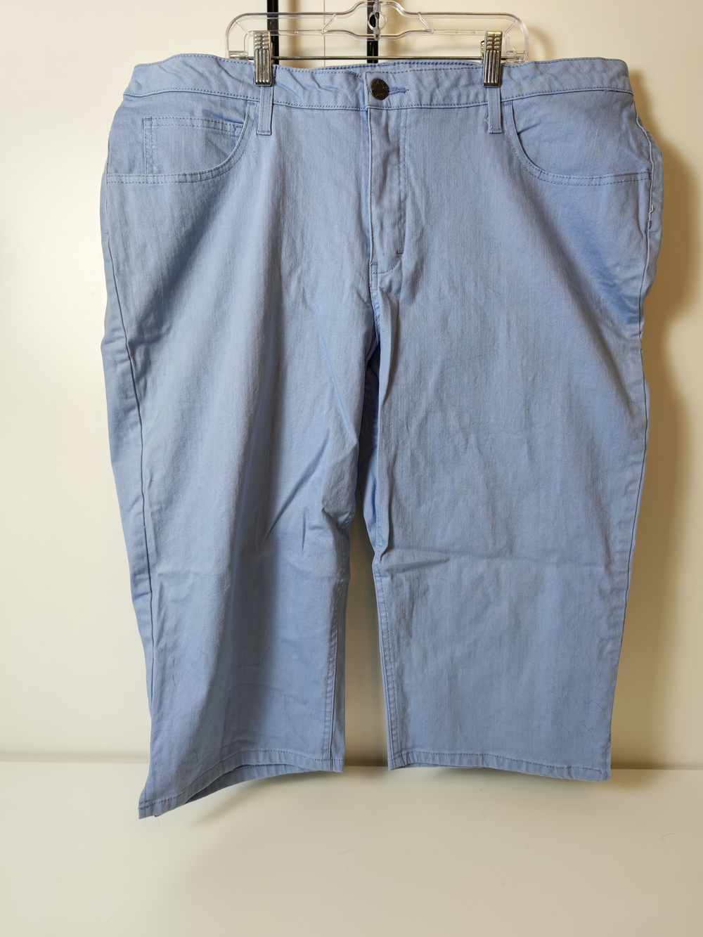 Riders by Lee Light Blue Women Plus Size 22W Capri Pants 15125E6